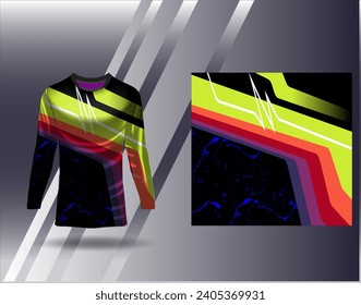 Sports jersey and tshirt template sports design for football racing gaming jersey vector