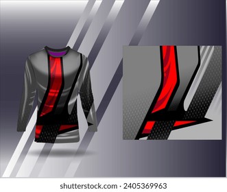 Sports jersey and tshirt template sports design for football racing gaming jersey vector