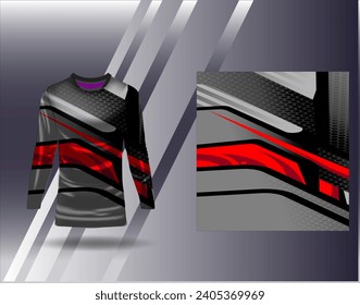 Sports jersey and tshirt template sports design for football racing gaming jersey vector
