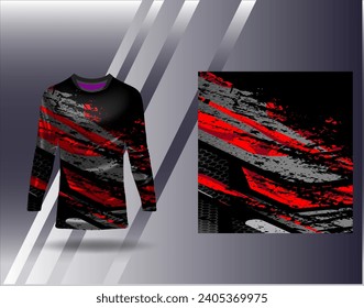 Sports jersey and tshirt template sports design for football racing gaming jersey vector