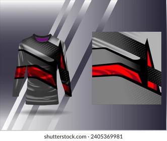 Sports jersey and tshirt template sports design for football racing gaming jersey vector