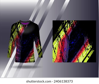 Sports jersey and tshirt template sports design for football racing gaming jersey vector
