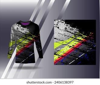 Sports jersey and tshirt template sports design for football racing gaming jersey vector