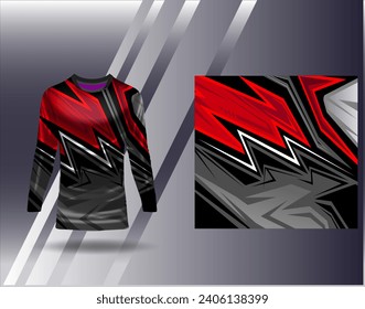 Sports jersey and tshirt template sports design for football racing gaming jersey vector