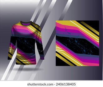 Sports jersey and tshirt template sports design for football racing gaming jersey vector