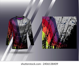 Sports jersey and tshirt template sports design for football racing gaming jersey vector