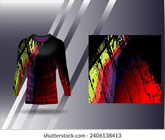 Sports jersey and tshirt template sports design for football racing gaming jersey vector