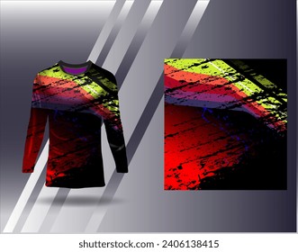 Sports jersey and tshirt template sports design for football racing gaming jersey vector