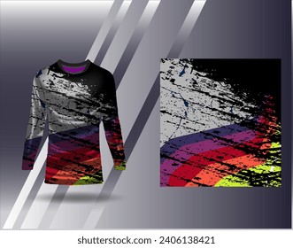 Sports jersey and tshirt template sports design for football racing gaming jersey vector