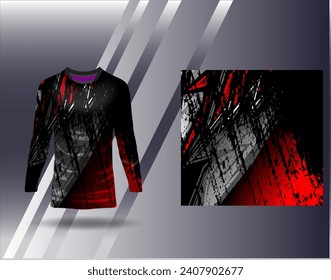 Sports jersey and tshirt template sports design for football racing gaming jersey vector