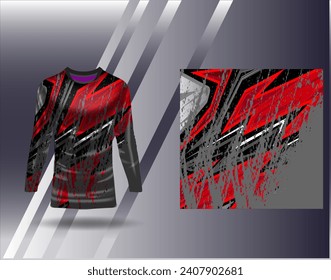 Sports jersey and tshirt template sports design for football racing gaming jersey vector