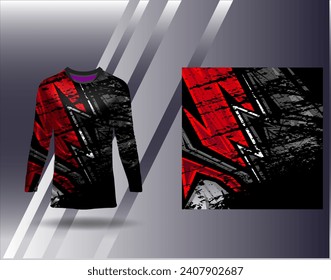 Sports jersey and tshirt template sports design for football racing gaming jersey vector