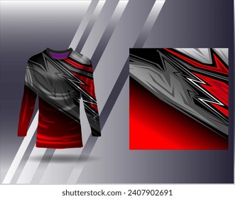 Sports jersey and tshirt template sports design for football racing gaming jersey vector