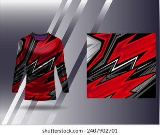 Sports jersey and tshirt template sports design for football racing gaming jersey vector