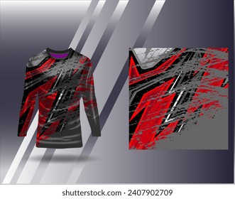 Sports jersey and tshirt template sports design for football racing gaming jersey vector