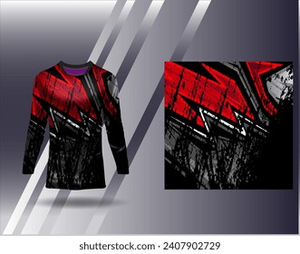Sports jersey and tshirt template sports design for football racing gaming jersey vector