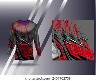 Sports jersey and tshirt template sports design for football racing gaming jersey vector
