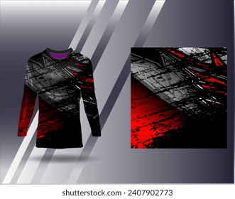 Sports jersey and tshirt template sports design for football racing gaming jersey vector