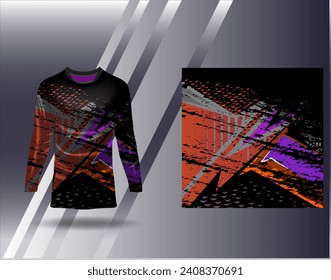 Sports jersey and tshirt template sports design for football racing gaming jersey vector