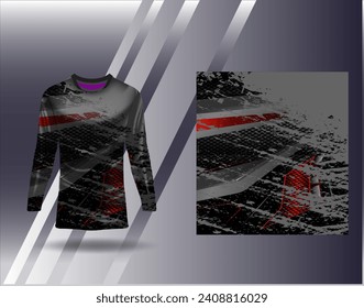 Sports jersey and tshirt template sports design for football racing gaming jersey vector