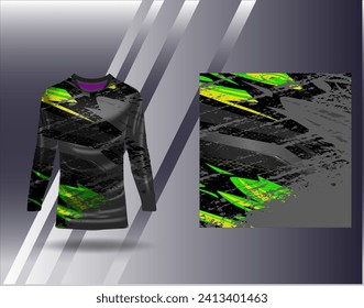 Sports jersey and tshirt template sports design for football racing gaming jersey vector