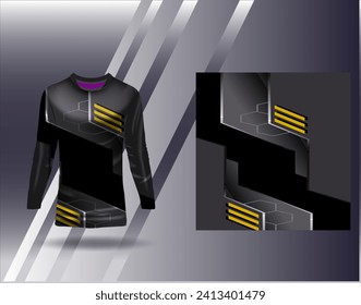 Sports jersey and tshirt template sports design for football racing gaming jersey vector