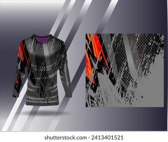 Sports jersey and tshirt template sports design for football racing gaming jersey vector