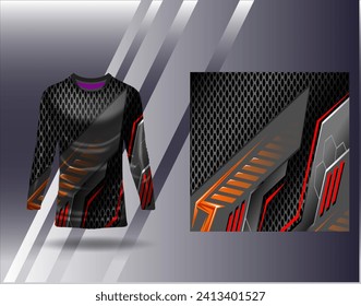 Sports jersey and tshirt template sports design for football racing gaming jersey vector