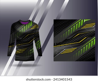 Sports jersey and tshirt template sports design for football racing gaming jersey vector