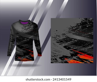 Sports jersey and tshirt template sports design for football racing gaming jersey vector