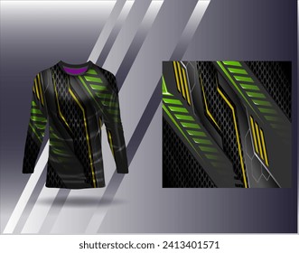 Sports jersey and tshirt template sports design for football racing gaming jersey vector