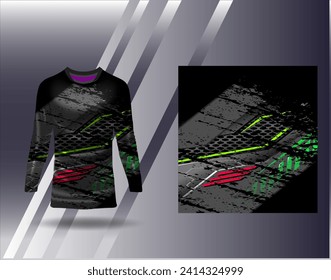 Sports jersey and tshirt template sports design for football racing gaming jersey vector