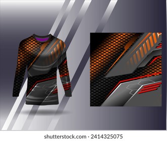 Sports jersey and tshirt template sports design for football racing gaming jersey vector