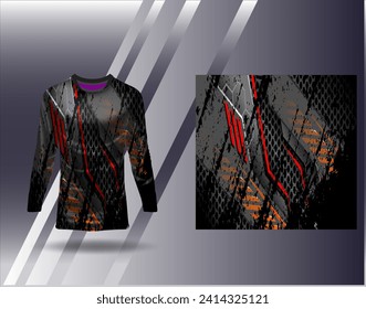 Sports jersey and tshirt template sports design for football racing gaming jersey vector