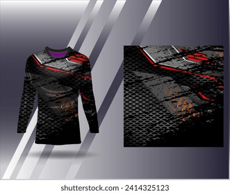 Sports jersey and tshirt template sports design for football racing gaming jersey vector