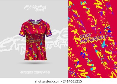 Sports jersey and t-shirt template sports jersey design vector. Sports design for football, racing, gaming jersey. Vector.