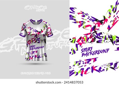 Sports jersey and t-shirt template sports jersey design vector. Sports design for football, racing, gaming jersey. Vector.