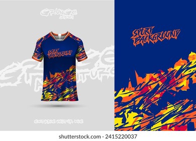 Sports jersey and t-shirt template sports jersey design vector. Sports design for football, racing, gaming jersey. Vector design.