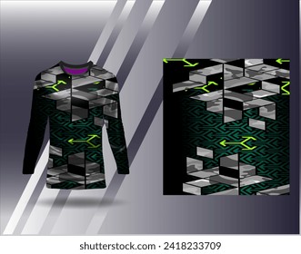 Sports jersey and tshirt template sports design for football racing gaming jersey vector
