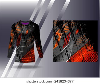 Sports jersey and tshirt template sports design for football racing gaming jersey vector