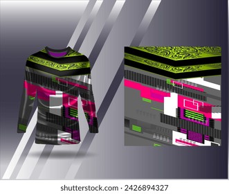Sports jersey and tshirt template sports design for football racing gaming jersey vector