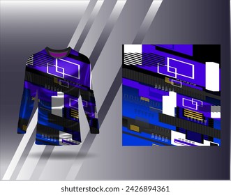 Sports jersey and tshirt template sports design for football racing gaming jersey vector