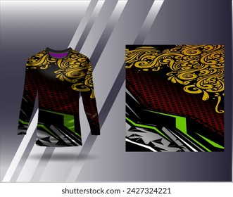 Sports jersey and tshirt template sports design for football racing gaming jersey vector