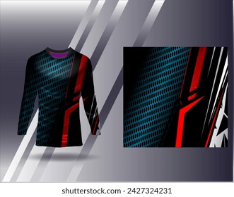 Sports jersey and tshirt template sports design for football racing gaming jersey vector