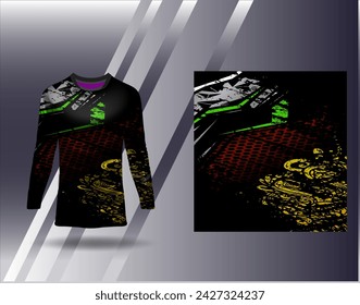 Sports jersey and tshirt template sports design for football racing gaming jersey vector