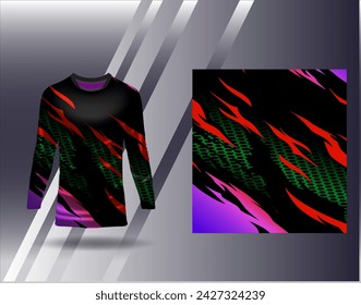 Sports jersey and tshirt template sports design for football racing gaming jersey vector