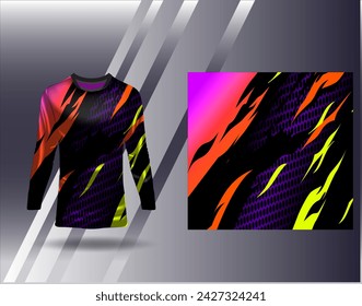 Sports jersey and tshirt template sports design for football racing gaming jersey vector