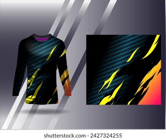 Sports jersey and tshirt template sports design for football racing gaming jersey vector