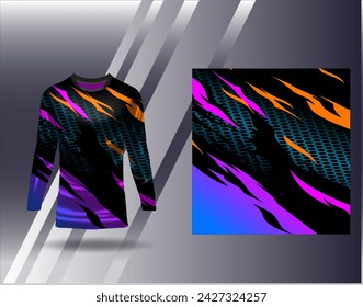 Sports jersey and tshirt template sports design for football racing gaming jersey vector