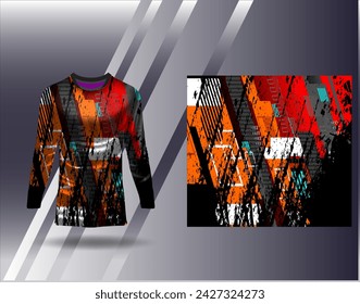 Sports jersey and tshirt template sports design for football racing gaming jersey vector